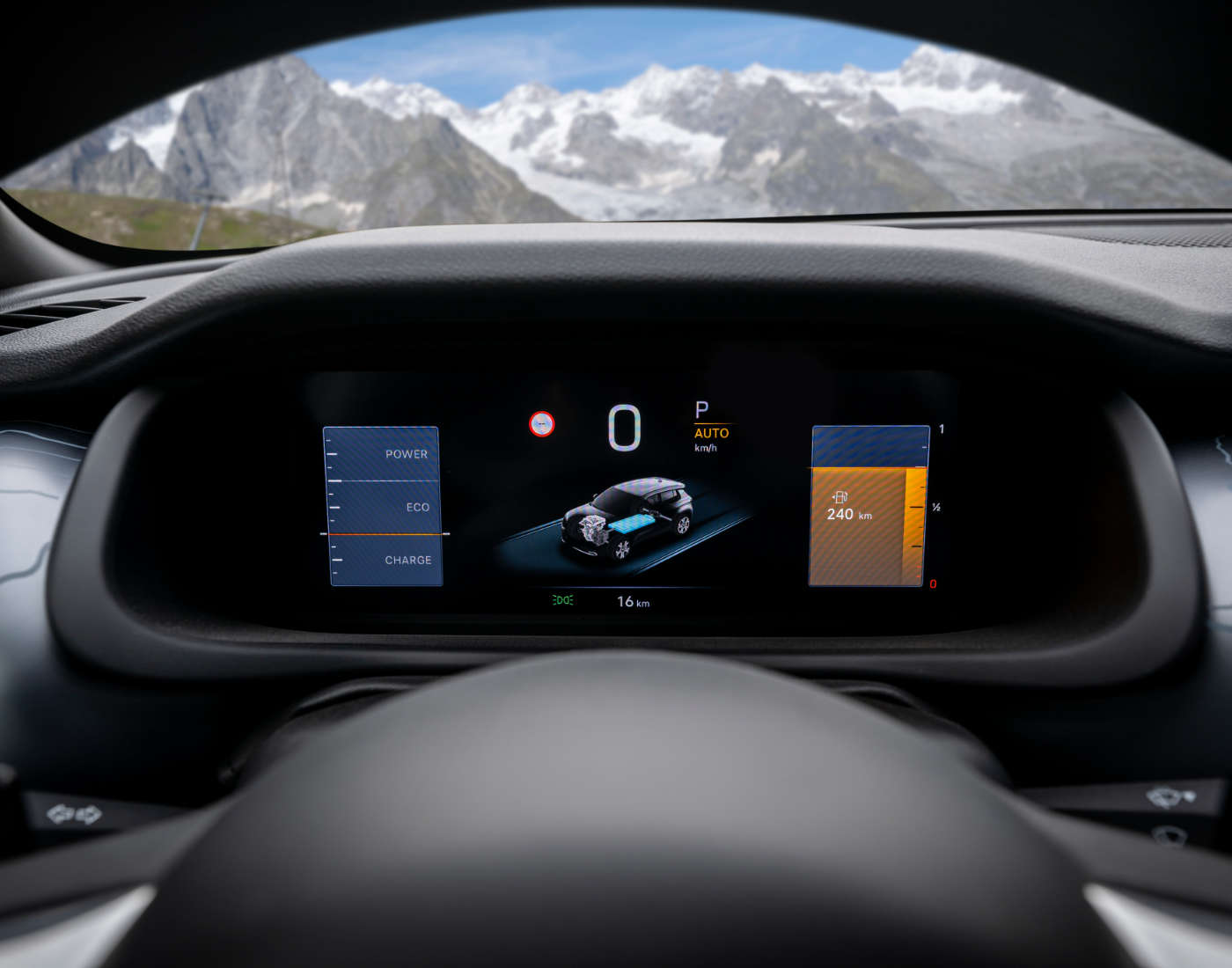 Цифрова панель приладів на Jeep Avenger 4xe The North Face