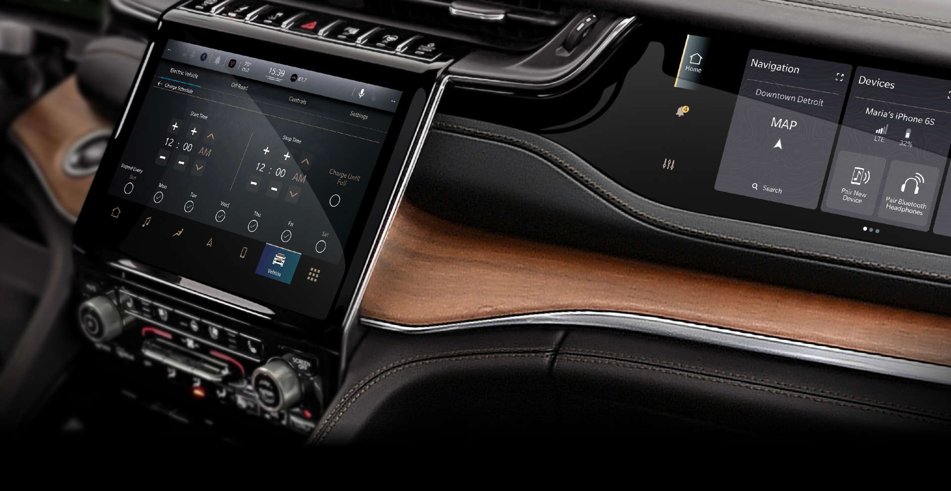 Jeep Grand Cherokee, екран інформаційно-розважальної системи