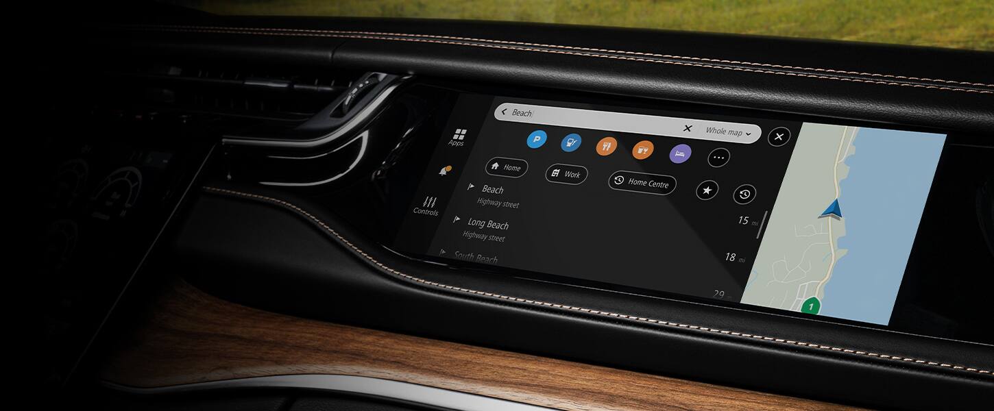 Jeep Grand Cherokee, екран для переднього пасажира