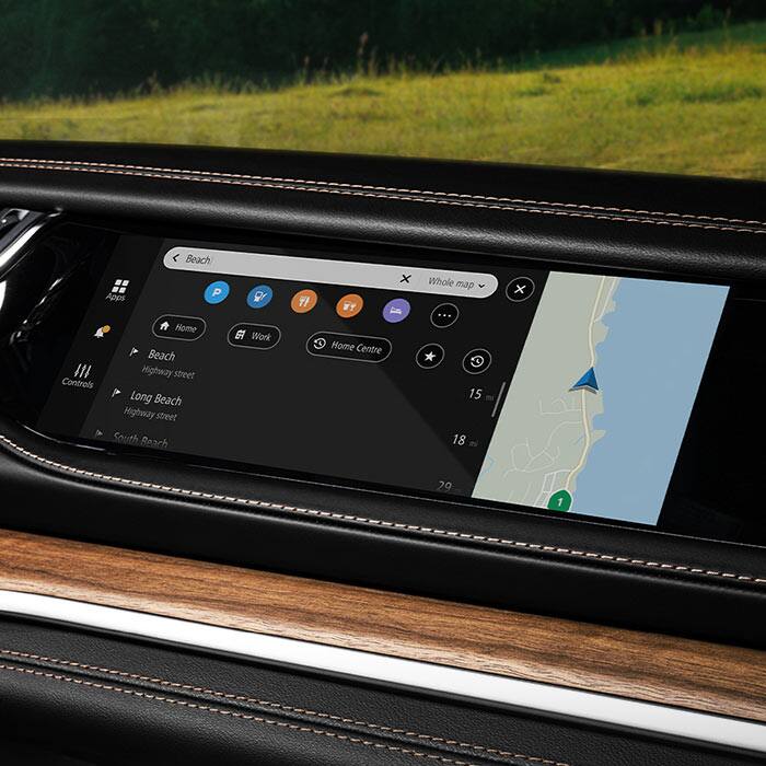 Jeep Grand Cherokee, екран для переднього пасажира